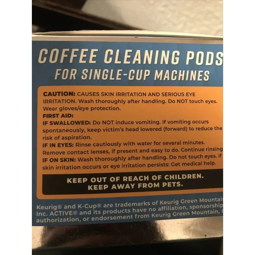 ACTIVE K-Cup Compatible Keurig Cleaning Pods - 1 Count (Pack of 12), White